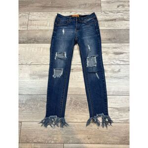 Wax Jeans Butt I Love You Distressed Jeans Size 3